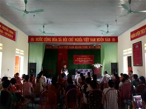 Khai giảng lớp sơ cấp nghề may công nghiệp tại xã Đồng Cam