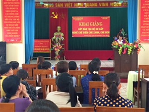 Hội LHPN huyện Hạ Hòa khai giảng lớp sơ cấp nghề chế biến chè xanhh, chè đen năm 2019