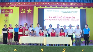 Thành phố Việt Trì: Ra mắt mô hình điểm PN xây dựng gia đình 5 có, 3 sạch
