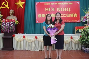 Hội LHPN huyện Tam Nông kiện toàn Chủ tịch Hội khóa XIX nhiệm kỳ 2016-2021