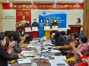 Hội Liên hiệp Phụ nữ huyện Hạ Hòa tổng kết công tác Hội và phong trào phụ nữ năm 2021, triển khai nhiệm vụ công tác Hội năm 2022